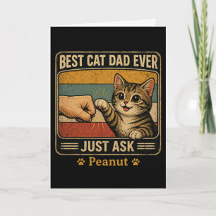 Cartão Pai de Gato Personalizado Melhor Pai de Gato de To