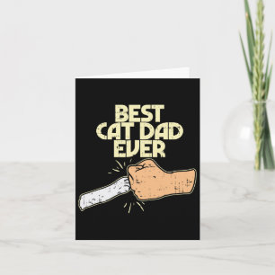Cartão Pai de Gato Sempre Divertido Gatinho Amante de Ani