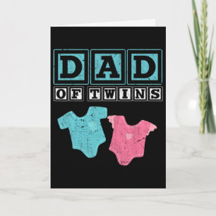 Cartão Pai De Gêmeos Família Papai Dia Dos Pais Futuros P
