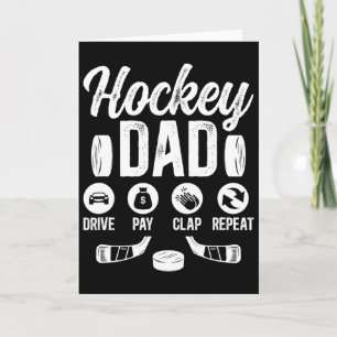 Cartão Pai de Hockey Dirige Paga Bate Palmas Jogador de H