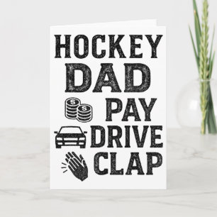 Cartão Pai de Hockey Pague Dirija Bata Palmas Pai Diverti