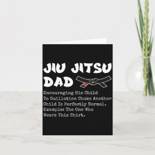 Cartão Pai de Jiu Jitsu Brasileiro Artes Marciais BJJ Pai