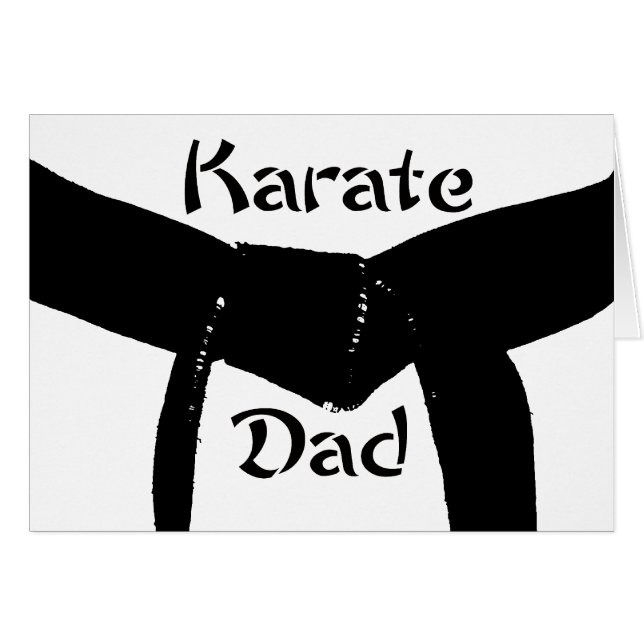 Cartão Pai de Karate de Cinturão Negro de Artes Marciais (Frente horizontal)