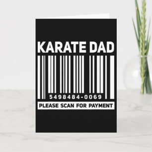 Cartão Pai de Karate Scanear Para Pagamento Código R Dive