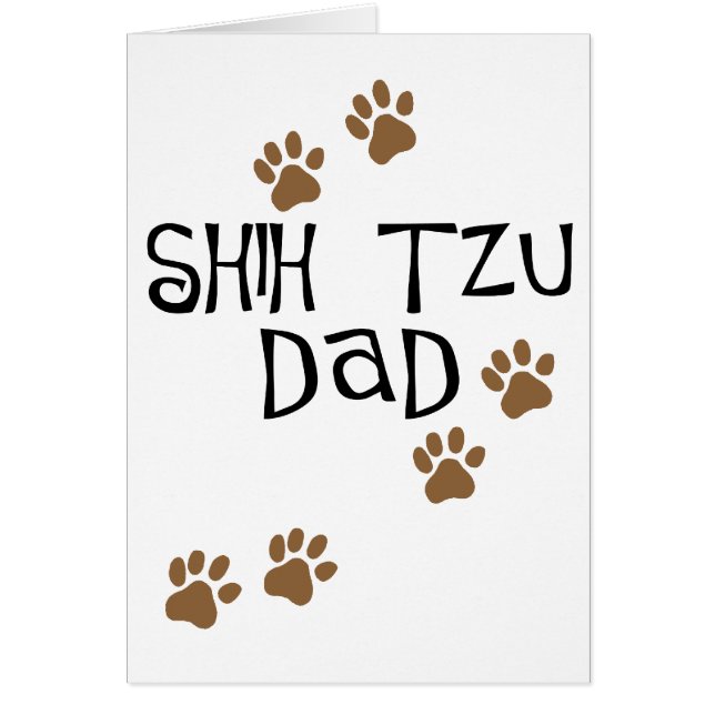 Cartão Pai de Shih Tzu (Frente)