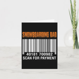 Cartão Pai de Snowboard Verificando Pagamento Engraçado D