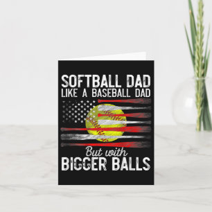 Cartão Pai de Softbol Antigo Como um Pai de Beisebol Band