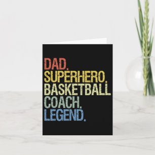 Cartão Pai de treinador de basquete