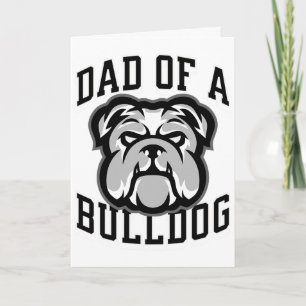 Cartão Pai de um Bulldog Impressão de Dia de Jogo de Fute