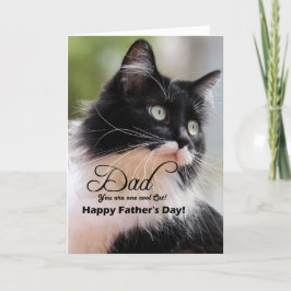 Cartão Pai / Dia de os pais Feliz - Gato Tuxedo