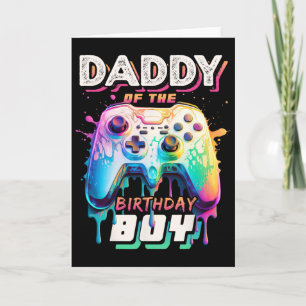 Cartão Pai Do Aniversário Jogo De Vídeo Correspondente