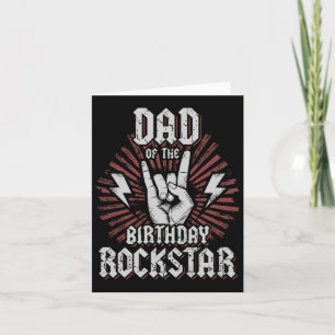 Cartão Pai Do Aniversário Rockstar Matching Rocker Rock
