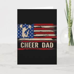 Cartão Pai do Cheer Vintage Bandeira Americana dos EUA Ch