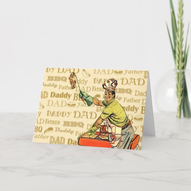 Cartão Pai do CHURRASCO retrô (Frente)