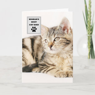 Cartão Pai do Gato Mais Incrível do Mundo Personalizado c