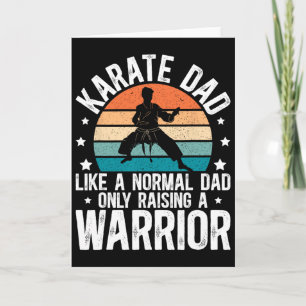 Cartão Pai do Karate Criando um Guerreiro Pai de Karate