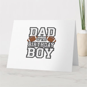 Cartão Pai do Menino de Aniversário Amante de Futebol Fam
