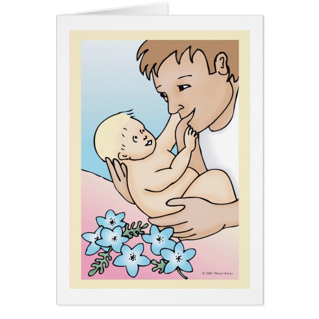 Cartão Pai e bebê (Frente)