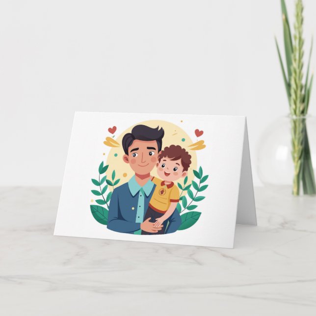 Cartão Pai e Filho Dia de os pais (Frente)