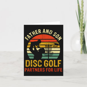 Cartão Pai e Filho Parceiros de Golfe de Disco para a Vid