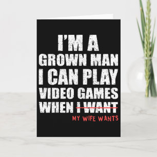 Cartão Pai engraçado jogador Eu posso jogar videogames qu