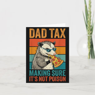 Cartão Pai engraçado tax opossum pizza design sarcástico