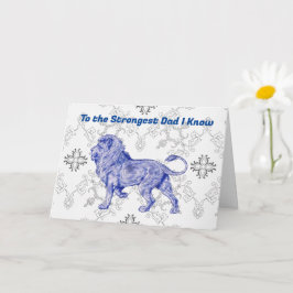 Cartão Pai Forte Leão Bate Papo Dia dos Pais com Coração