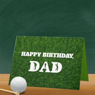 Cartão Pai Golfista Aniversário ou Dia dos Pais Texto Per