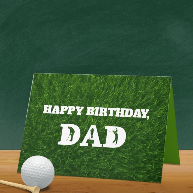 Cartão Pai Golfista Aniversário ou Dia dos Pais Texto Per (With Custom text this Golfer Dad card is perfect for a Birthday, Father's Day or even Christmas,)
