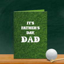Pai Golfista Dia dos Pais ou Aniversário Texto Per