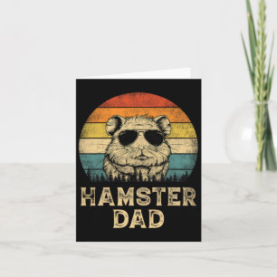 Cartão Pai Hamster Vintage Amantes de Hamster Papai Dia d