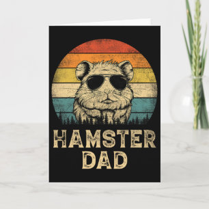 Cartão Pai Hamster Vintage Amantes de Hamster Papai Pai&#