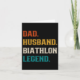 Cartão Pai Husbynn Biathlon Legend Biathlon Lover