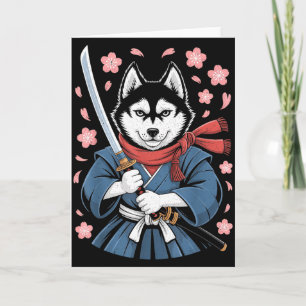 Cartão Pai Husky Siberiano Coisas Fofo Anime Japonês Samu