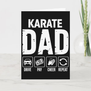 Cartão Pai Karate Dirige Paga Animado Pai De Um Lutador D