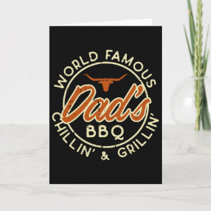 Cartão Pai Mais Famoso Do Mundo Bbq Grelhando Byrbecue Di