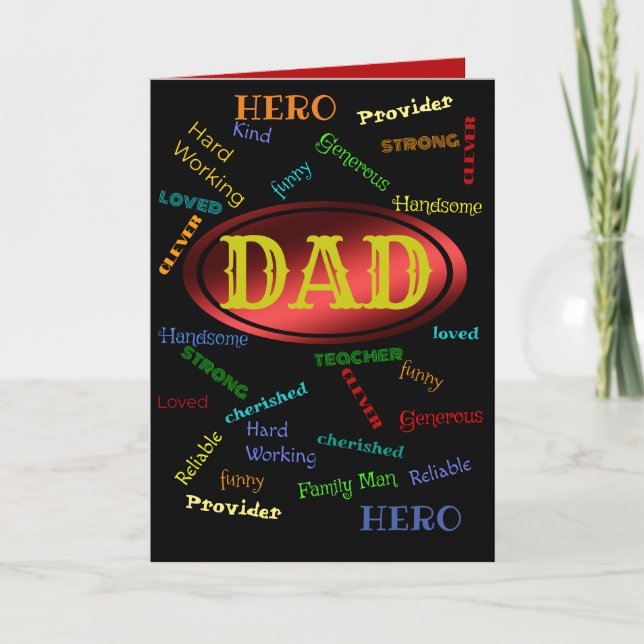 Cartão Pai Meu Herói (Frente)