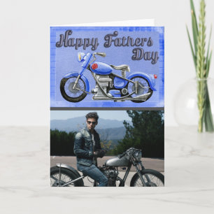 Cartão Pai Motociclista Foto Feliz Dia dos Pais