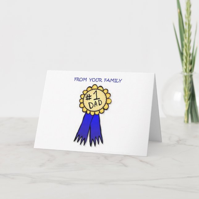 Cartão pai Nº 1 DO DIA DE OS PAIS DA SUA FAMÍLIA (Frente)