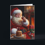 Cartão Pai Natal 2<br><div class="desc">Cheery Papai Noel recebe seu Sherry e salgadinhos enquanto oferece presentes ao redor do mundo!</div>