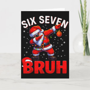 Cartão Pai Natal Dabbing 67 Meme Divertido Seis Sete Nata
