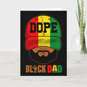 Cartão Pai Negro Com Boné Droga Pai Negro Dia dos Pais