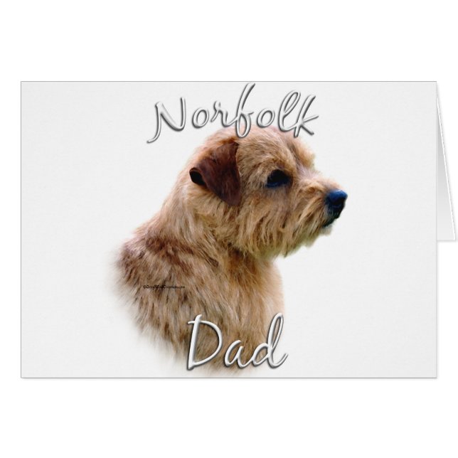Cartão Pai Norfolk Terrier 2 (Frente Horizontal)
