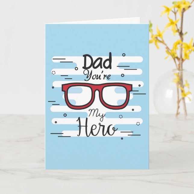 Cartão Pai o meu Herói (Flor Amarela)