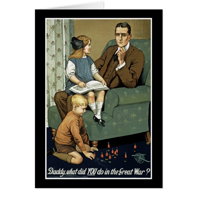 Cartão Pai, o que você fez na Guerra do Excelente? (Frente)