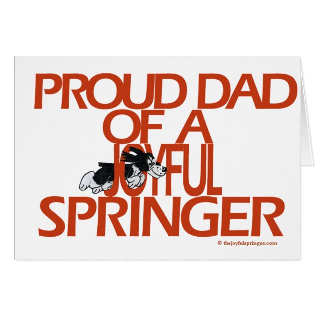 Cartão Pai orgulhoso de Springer alegre (Frente Horizontal)