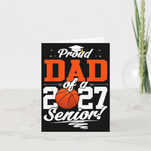 Cartão Pai orgulhoso de um time de basquete da turma de 2