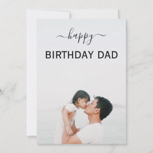 Cartão pai/pai feliz de feliz aniversário com foto person