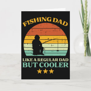 Cartão Pai Pescador Como Geladeira Regular Retro Dia dos