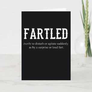 Cartão Pai Piada FARTLED Dito Divertido Escritório Artesã